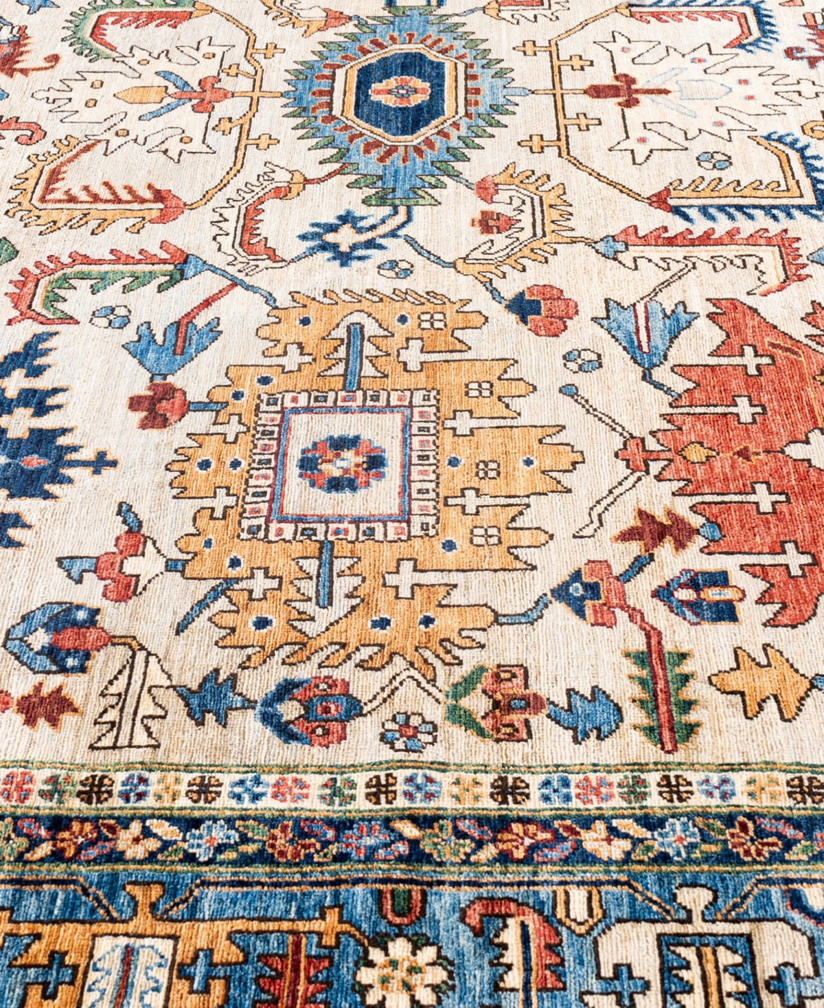Adorn Hand Woven Rugs Serapi M0103-125 9'2"x11'9" Area Rug In White