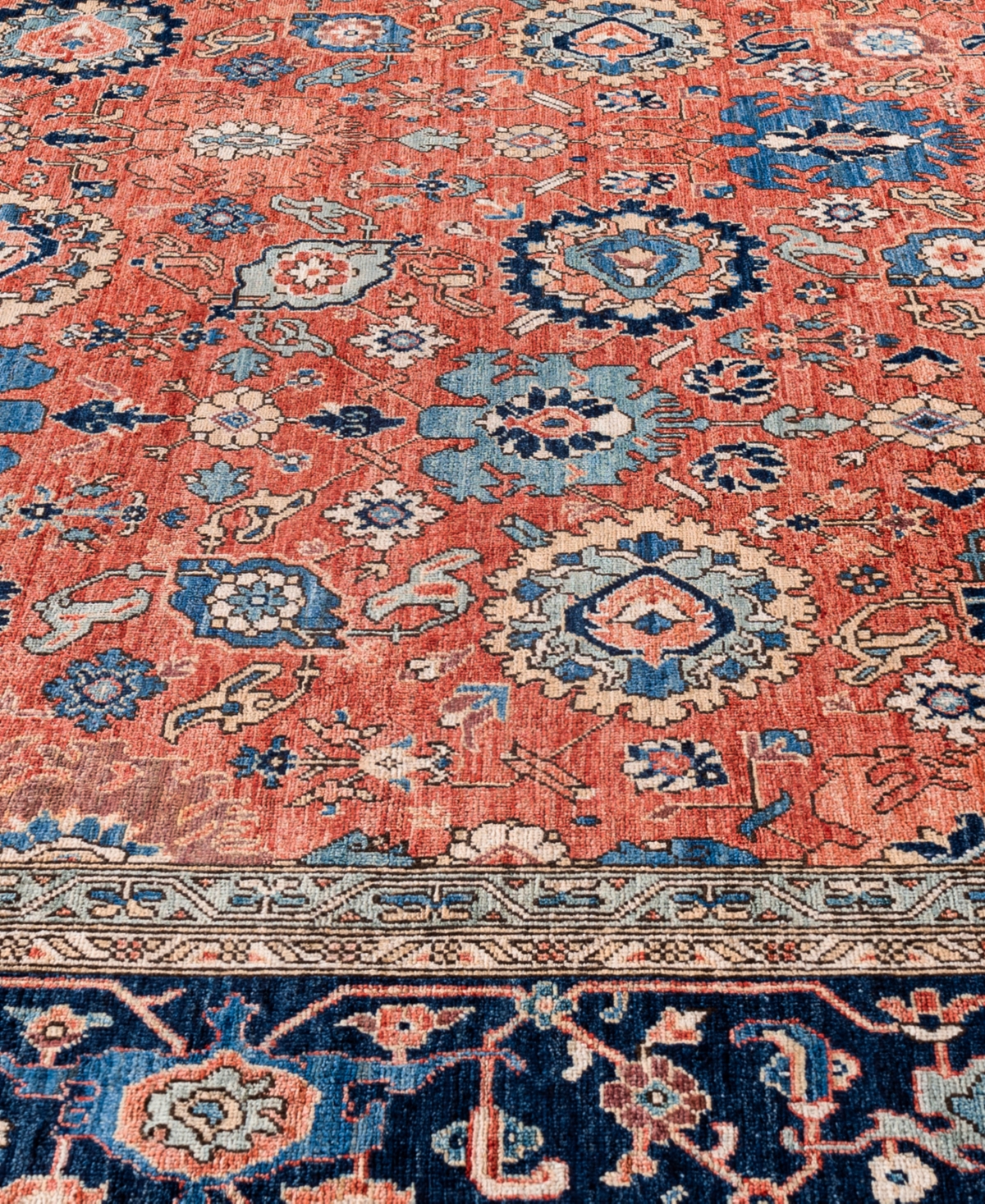 Adorn Hand Woven Rugs Serapi M0103-135 9'3"x11'10" Area Rug In Red