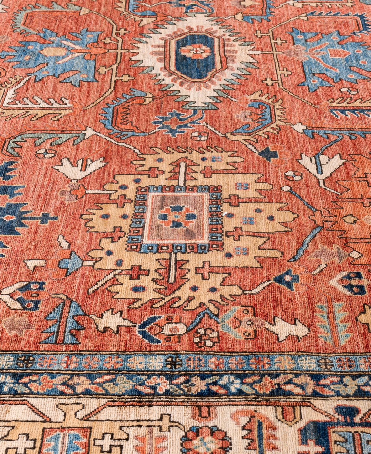 Adorn Hand Woven Rugs Serapi M0103-140 9'x11'9" Area Rug In Red