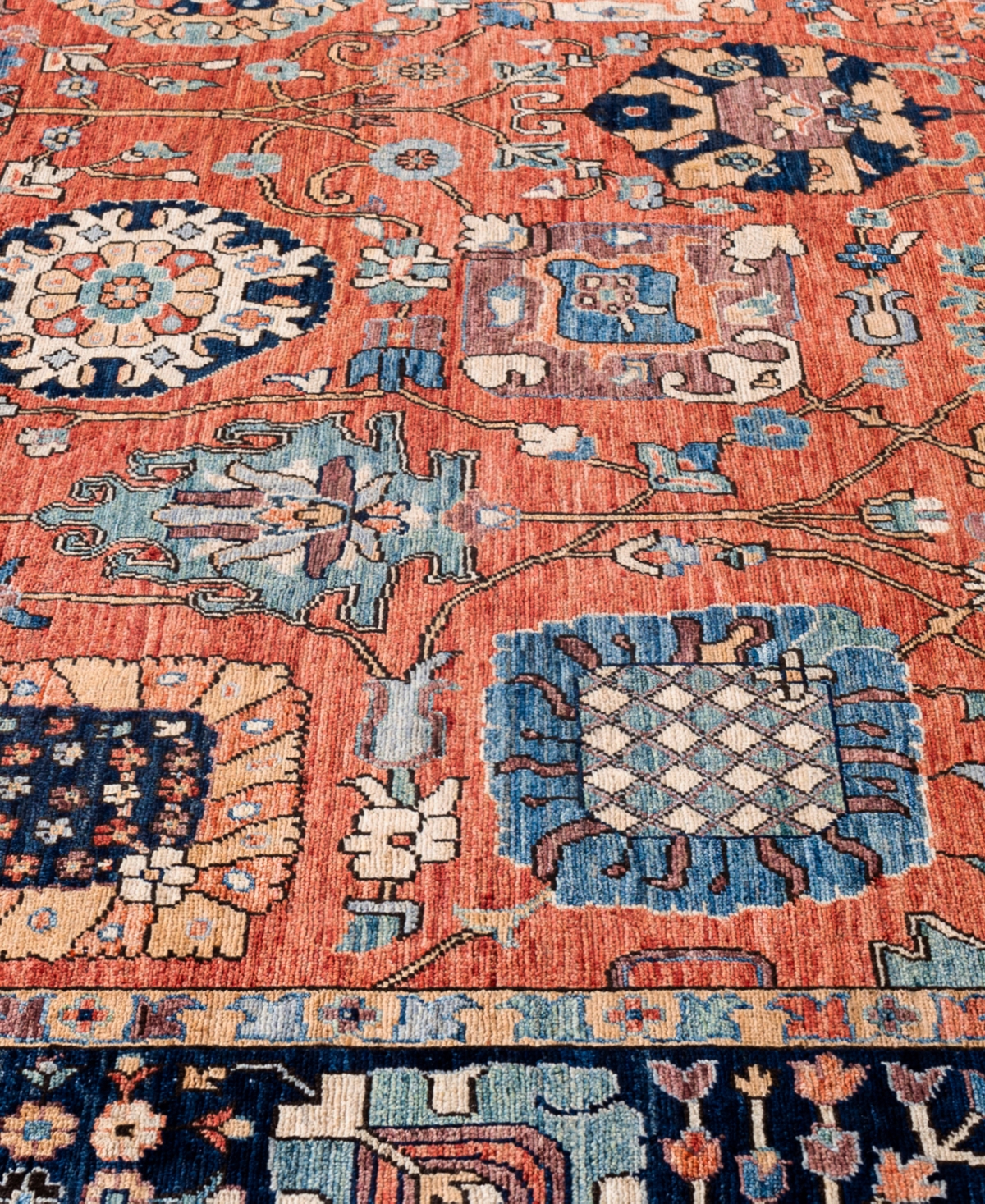 Adorn Hand Woven Rugs Serapi M0103-145 9'x11'9" Area Rug In Red