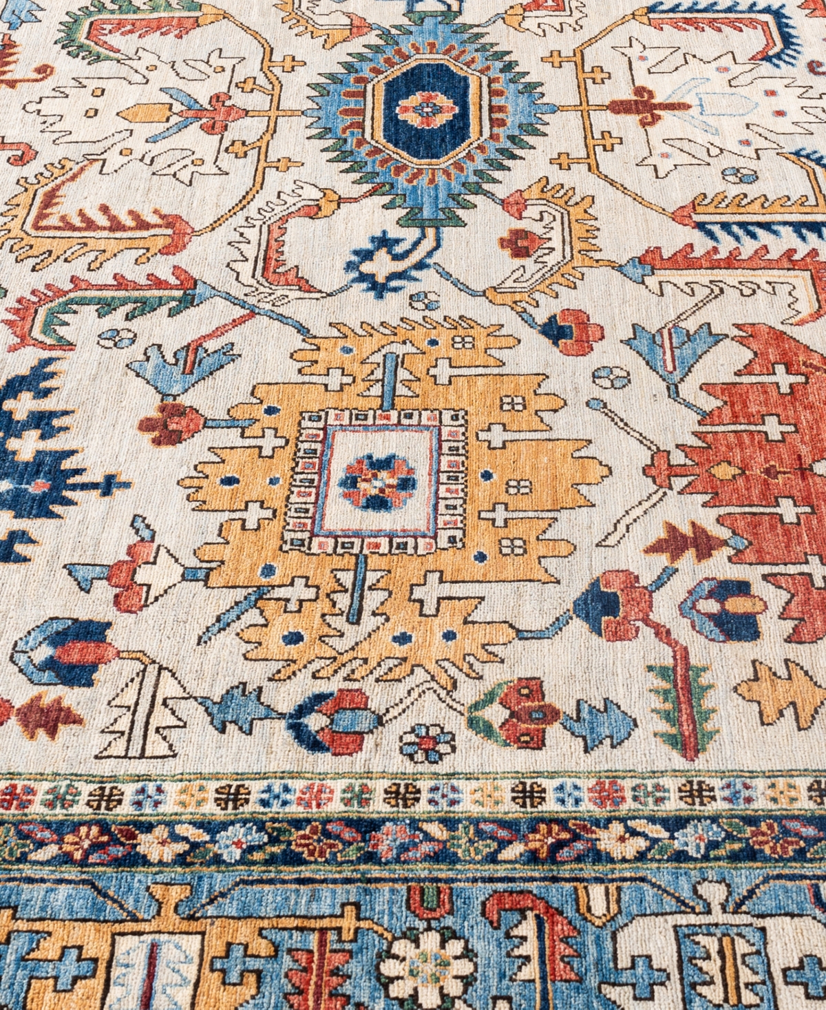 Adorn Hand Woven Rugs Serapi M0103-175 9'1"x12'1" Area Rug In White