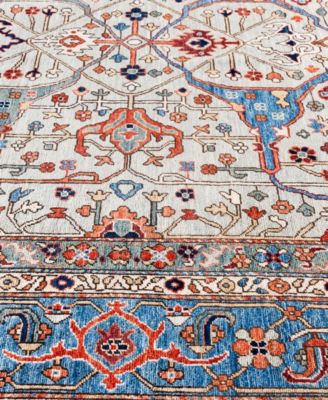 Adorn Hand Woven Rugs Serapi M0103 190 Rug Collection In Gray