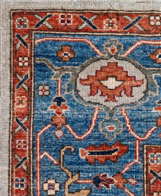 Adorn Hand Woven Rugs Serapi M0103 195 Rug Collection In Gray