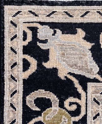 Adorn Hand Woven Rugs Serapi M0103 205 Rug Collection In Black