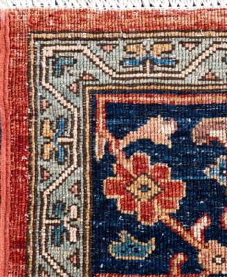 Adorn Hand Woven Rugs Serapi M0103 215 Rug Collection In Orange