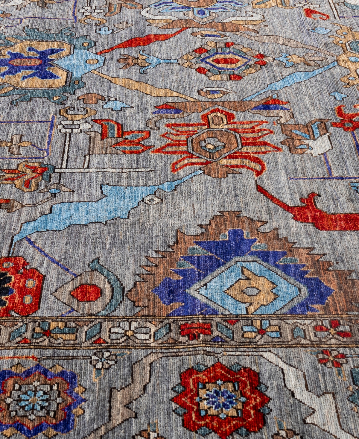 Adorn Hand Woven Rugs Serapi M0103-239 8'1"x10' Area Rug In Gray