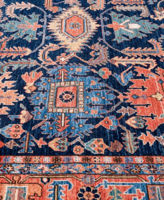 Adorn Hand Woven Rugs Serapi M0103 269 Rug Collection In Blue