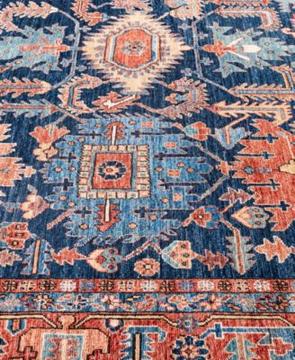 Adorn Hand Woven Rugs Serapi M0103 284 Rug Collection In Blue