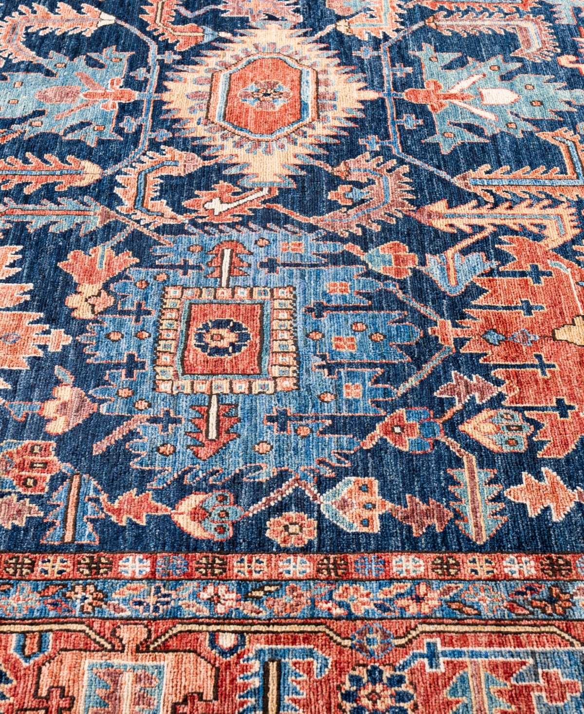 Adorn Hand Woven Rugs Serapi M0103-284 8'2"x10'2" Area Rug In Blue