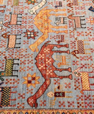 Adorn Hand Woven Rugs Serapi M0103 319 Rug Collection In Gray