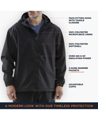 Big & Tall Lightweight Softshell Jacket with Hood - Water-Repellent & Wind-Tight Workwear