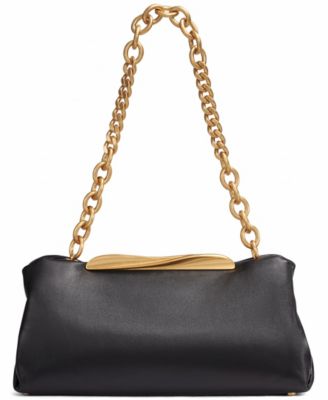 Poplin Crossbody Bag with Chain Strap