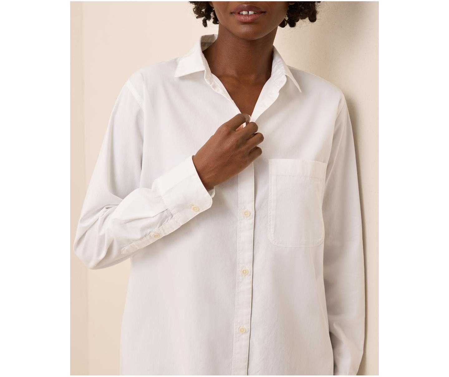 Женская рубашка Pact Organic Cotton All Day Poplin Classic, цвет: Белый — фото 2