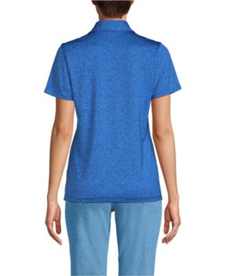 Women's Rapid Dry Short Sleeve Space Dye Sport Neck Polo Shirt