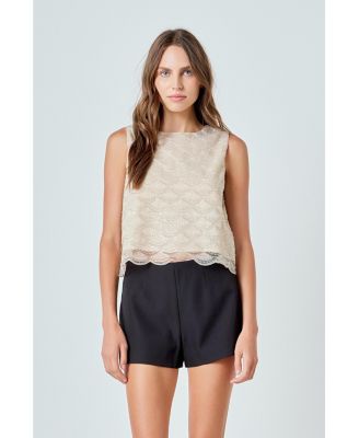 Women's Sequins Embellished Top