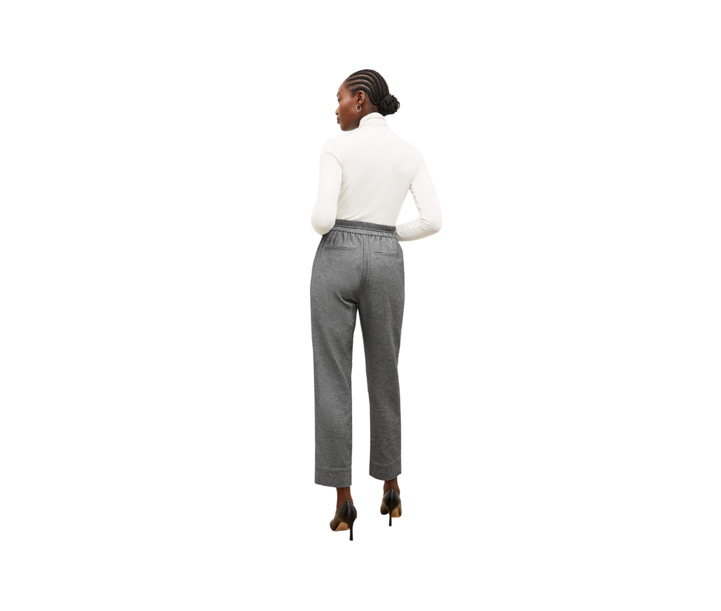 Женский топ M.M.LaFleur Axam Layering Turtleneck - Ribbed Pima Cotton, цвет: Слоновая кость — фото 3