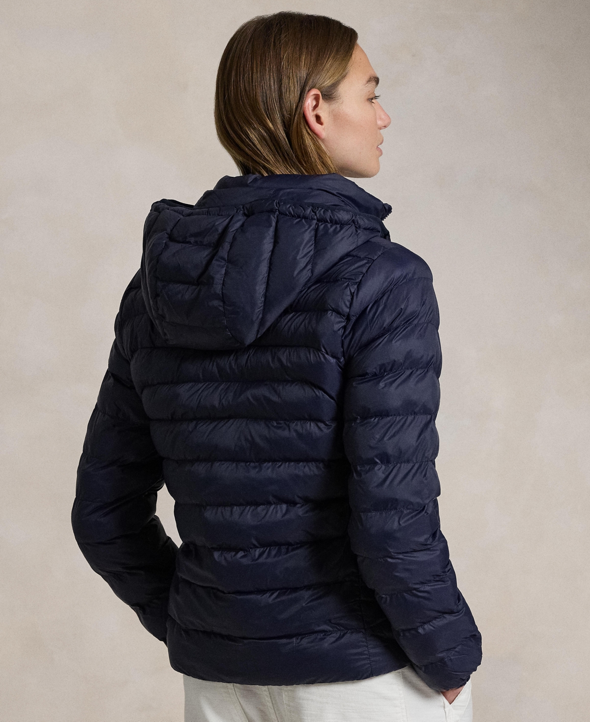 Polo Ralph Lauren Women's Water-resistant Packable Hooded Jacket In Blue