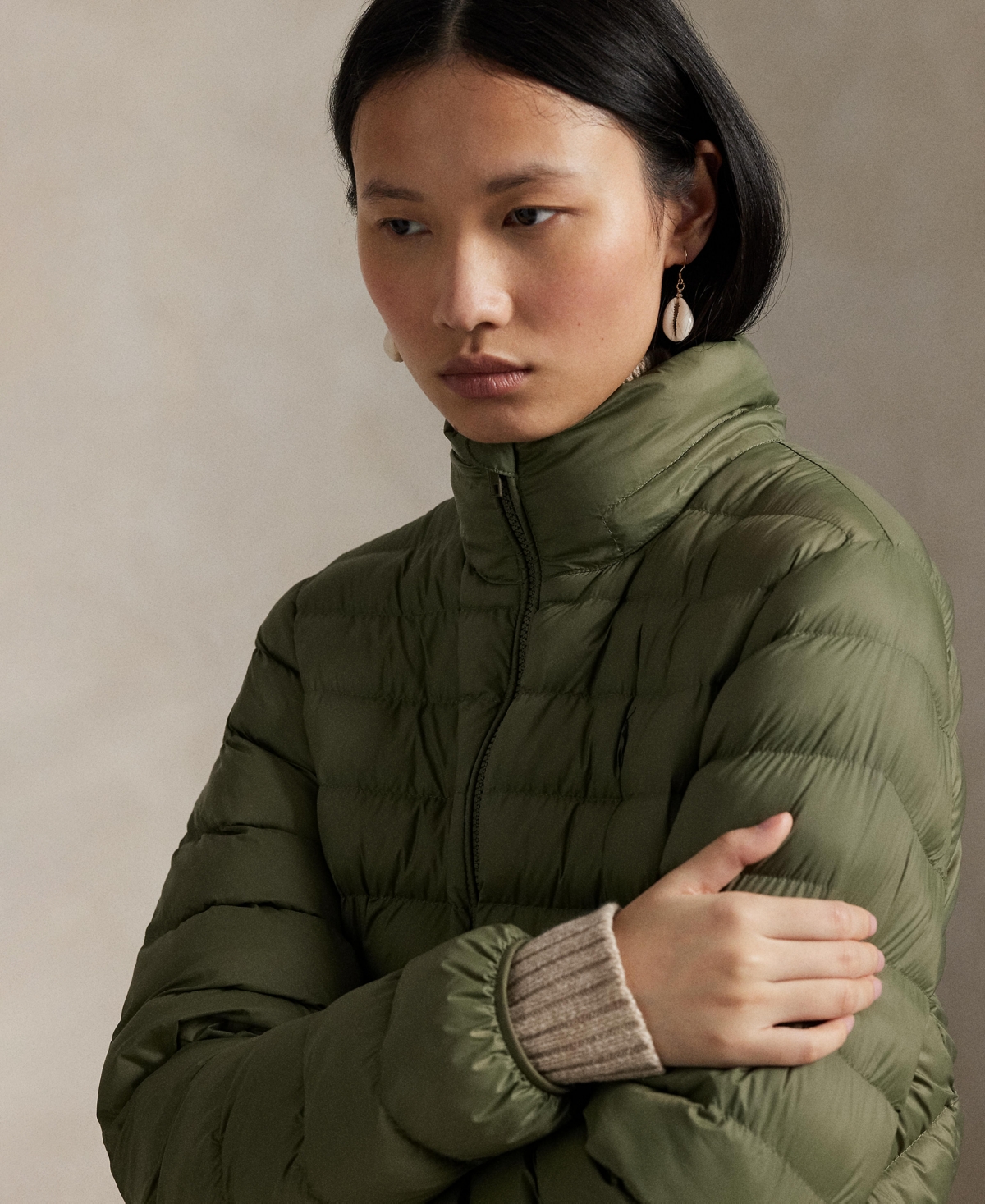 Polo Ralph Lauren Hooded Puffer Jacket In Green