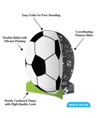 Freestanding 3D Soccer Centerpiece Table Decorations - 8 Count