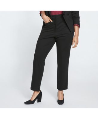 Plus Size Long Cigarette Ponte Pants