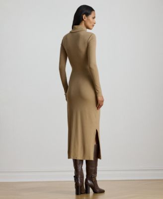 Women's Tie-Front Turtle Neck Dress