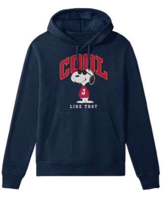 Hybrid - Men's Snoopy Joe Cool Like That Peanuts Fleece Hoodie