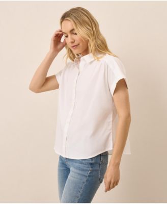 Women's Organic Cotton All Day Poplin Shirred Shirt