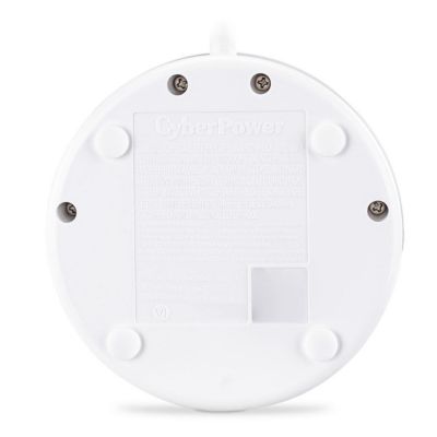 P205UC 2-Outlet Round Surge Protector with 2x USB-A and 1x USB-C Port, White