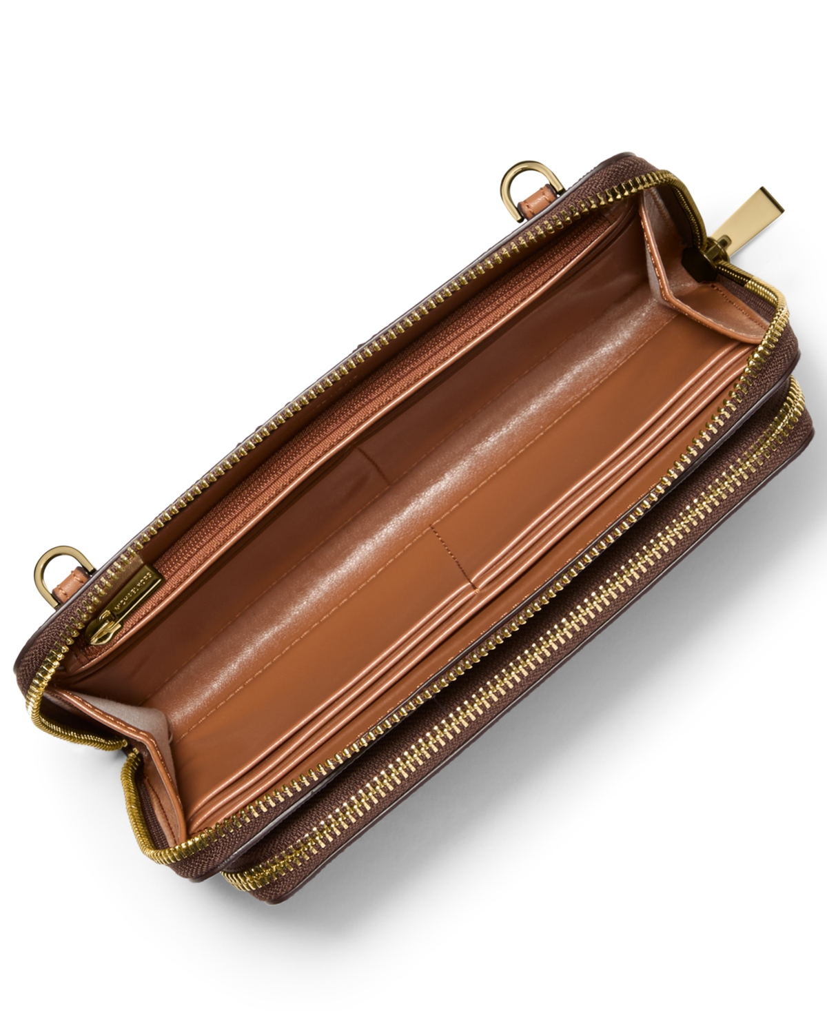 Michael Kors Jet Set Small Continental Crossbody Bag In Brown