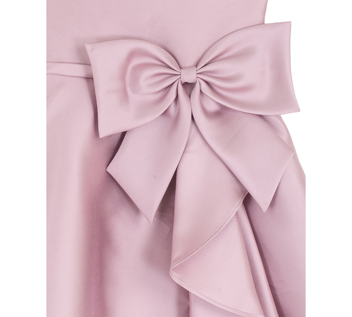 Rare Editions Big Girl Mikado Social Dress With Cascading Bow In Pink