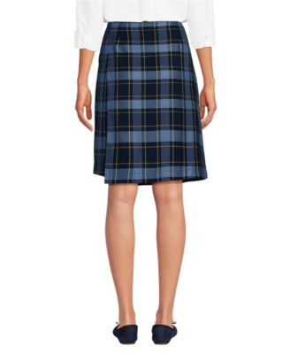 Women's Plaid A Line Tab Skort Top of Knee