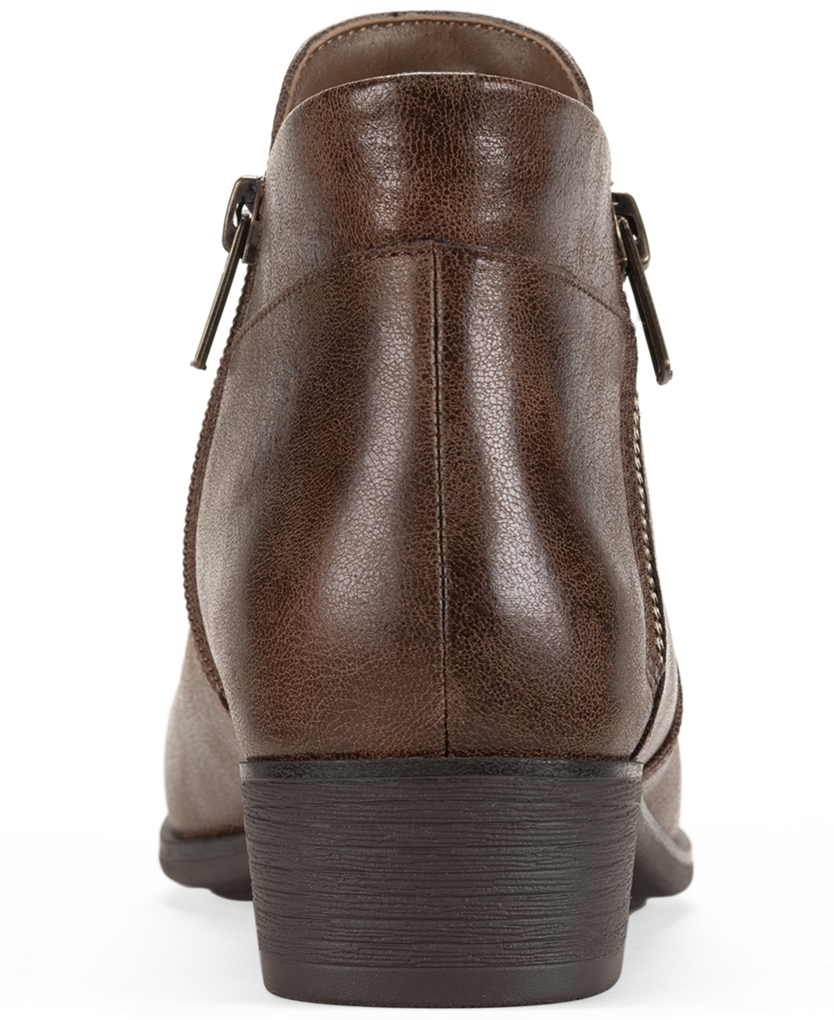 Style & Co Women's Ameliaa Block Heel Booties, Macy's Exclusive In Brown
