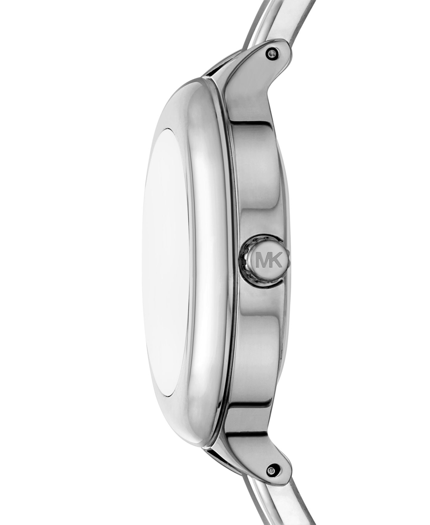 Женские часы Michael Kors Izzy Three-Hand Silver-Tone Stainless Steel Watch, 28mm — фото 3