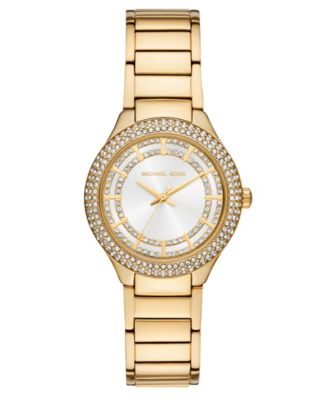 Michael Kors Women's Sylvia Three-Hand Gold-Tone Stainless Steel