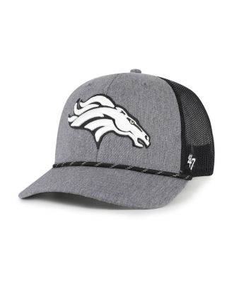'47 Brand - Men's Heather Charcoal Denver Broncos Carbon Rope Trucker Adjustable Hat