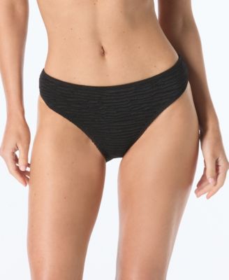 Women's Textured High-Cut Bikini Bottoms