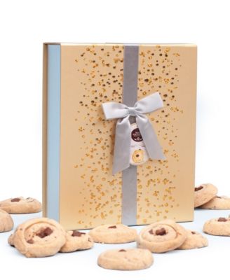 Mary Macleod's Shortbread - Signature Gold Gift Box with Silver Ribbon Chocolate Crunch Shortbread