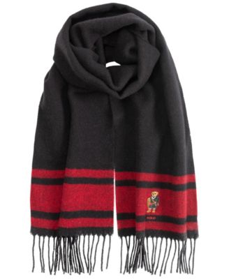 Men's Woven Holiday Bear Scarf