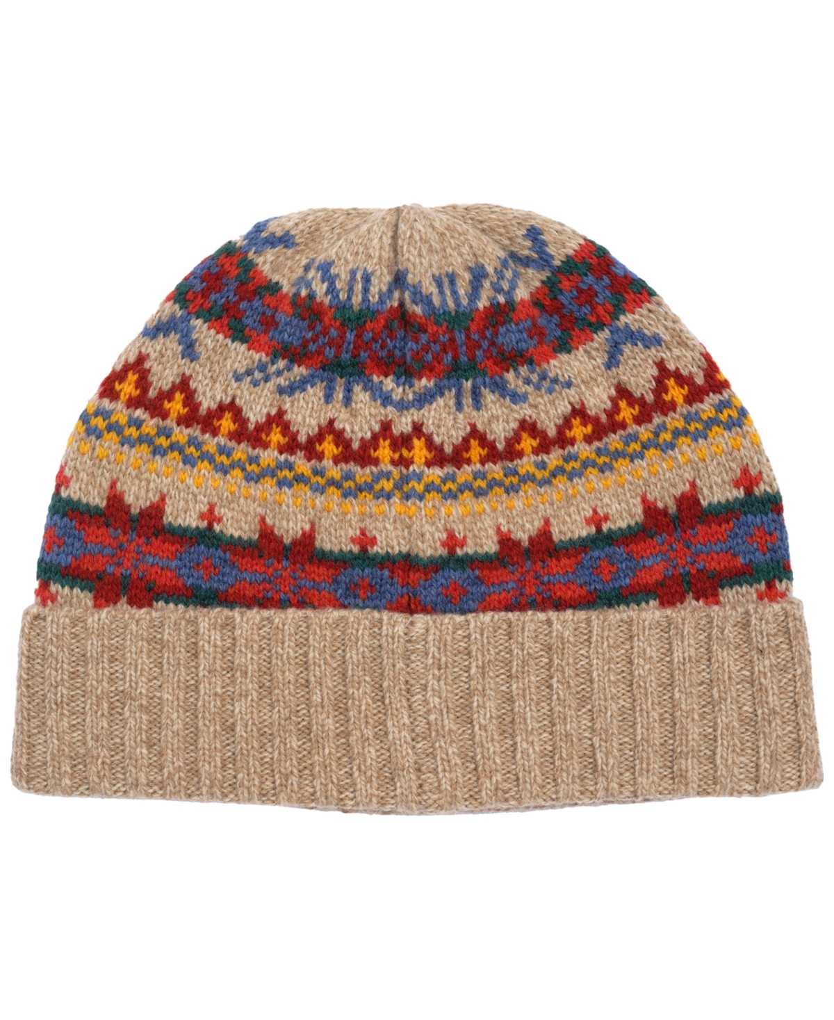 Polo Ralph Lauren Fairisle Beanie In Brown
