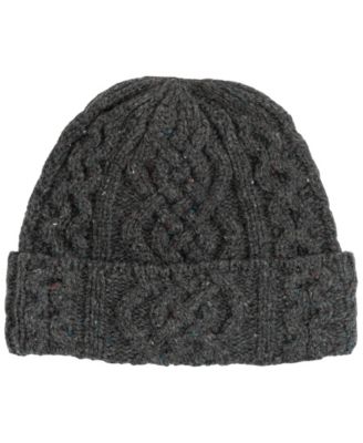 Men's Tweed Cable Cuff Beanie