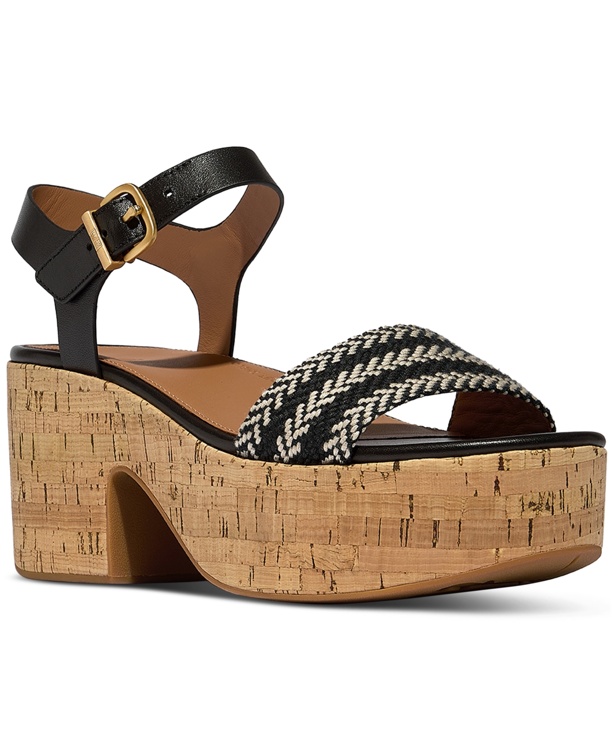 FitFlop Women's Platforms Leather Heeled Wedge Sandals