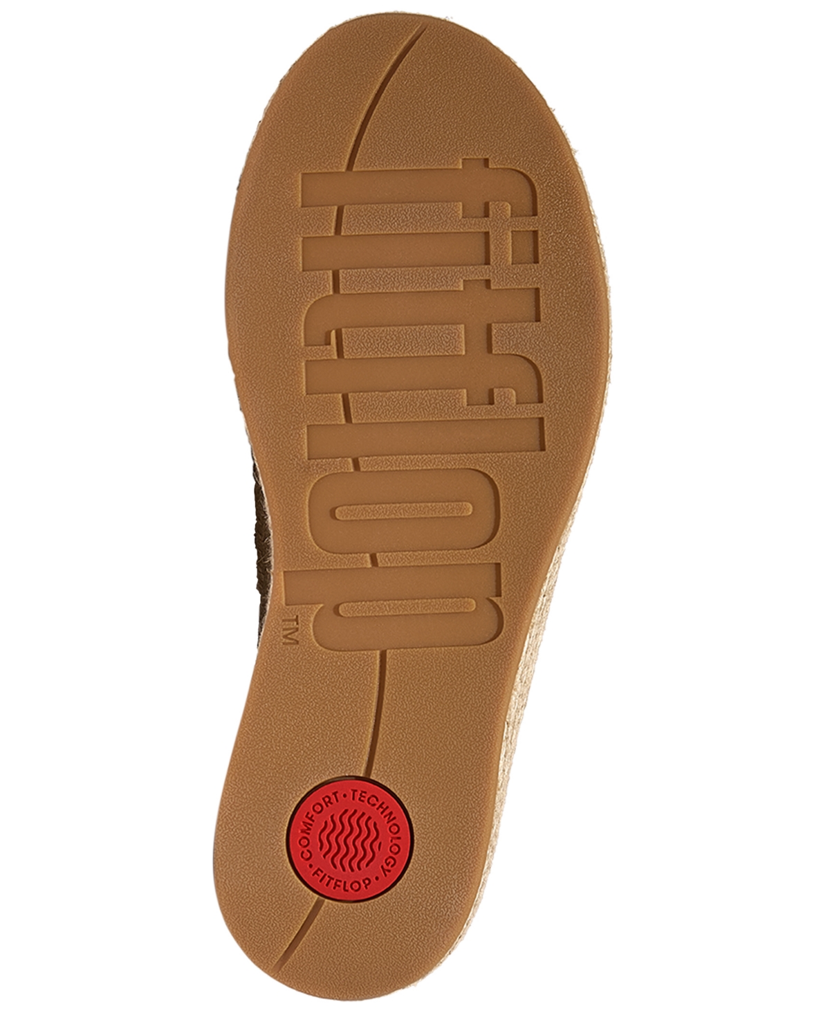 FitFlop Women's Platfforms Espadrille Leather Wedge Slides