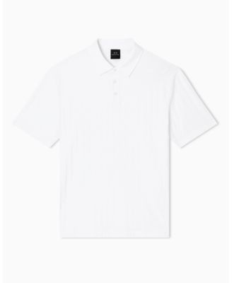 Men's Short Sleeve Mercerized Cotton Jacquard Polo Shirt