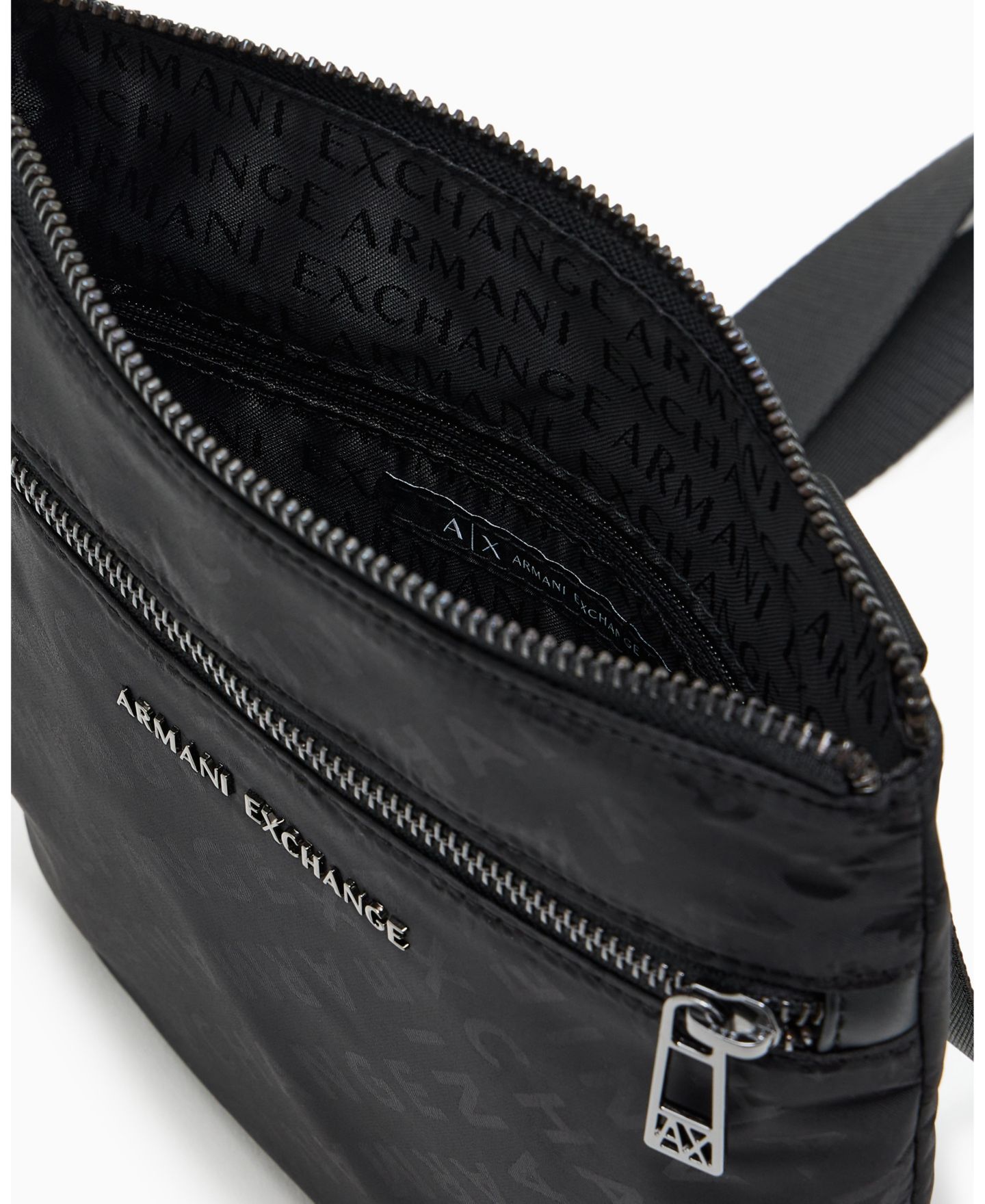 Мужская сумка A|X Armani Exchange Satin Jacquard Allover Logo Crossbody — фото 2