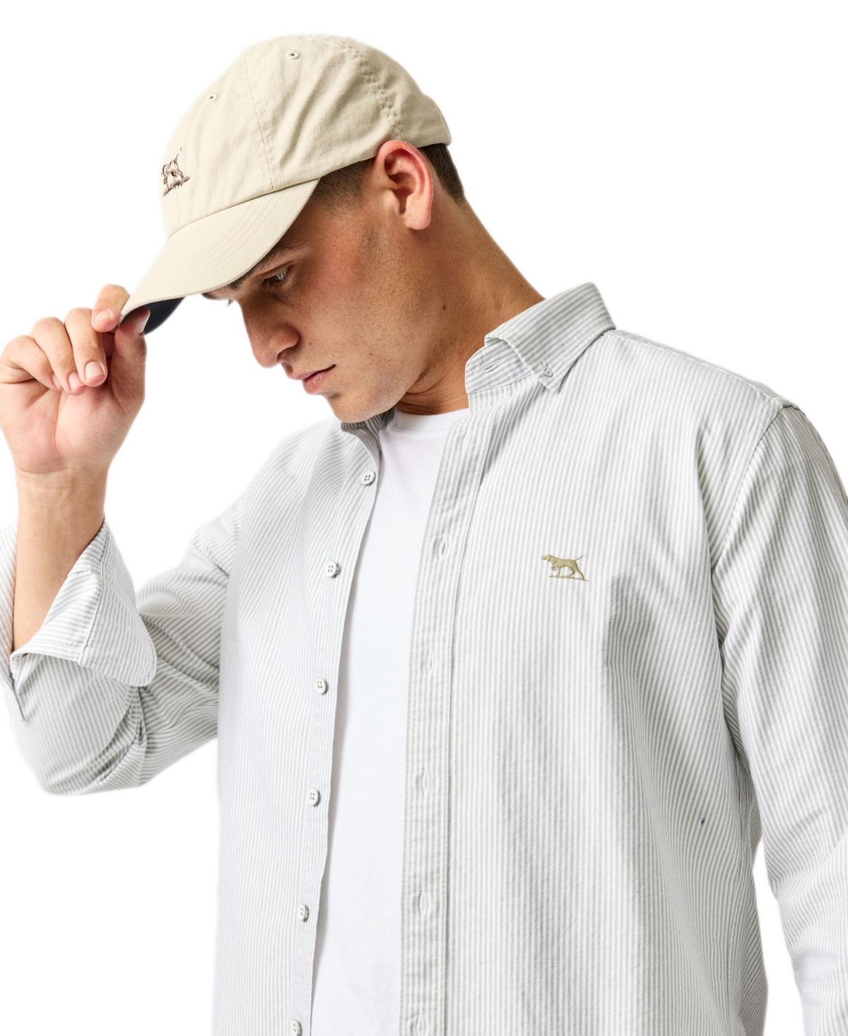 Rodd & Gunn Gunn Oxford Stripe Sports Fit Shirt In White