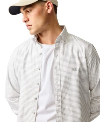 Men's Gunn Check Oxford 5 Long Sleeve Sports Fit Shirt
