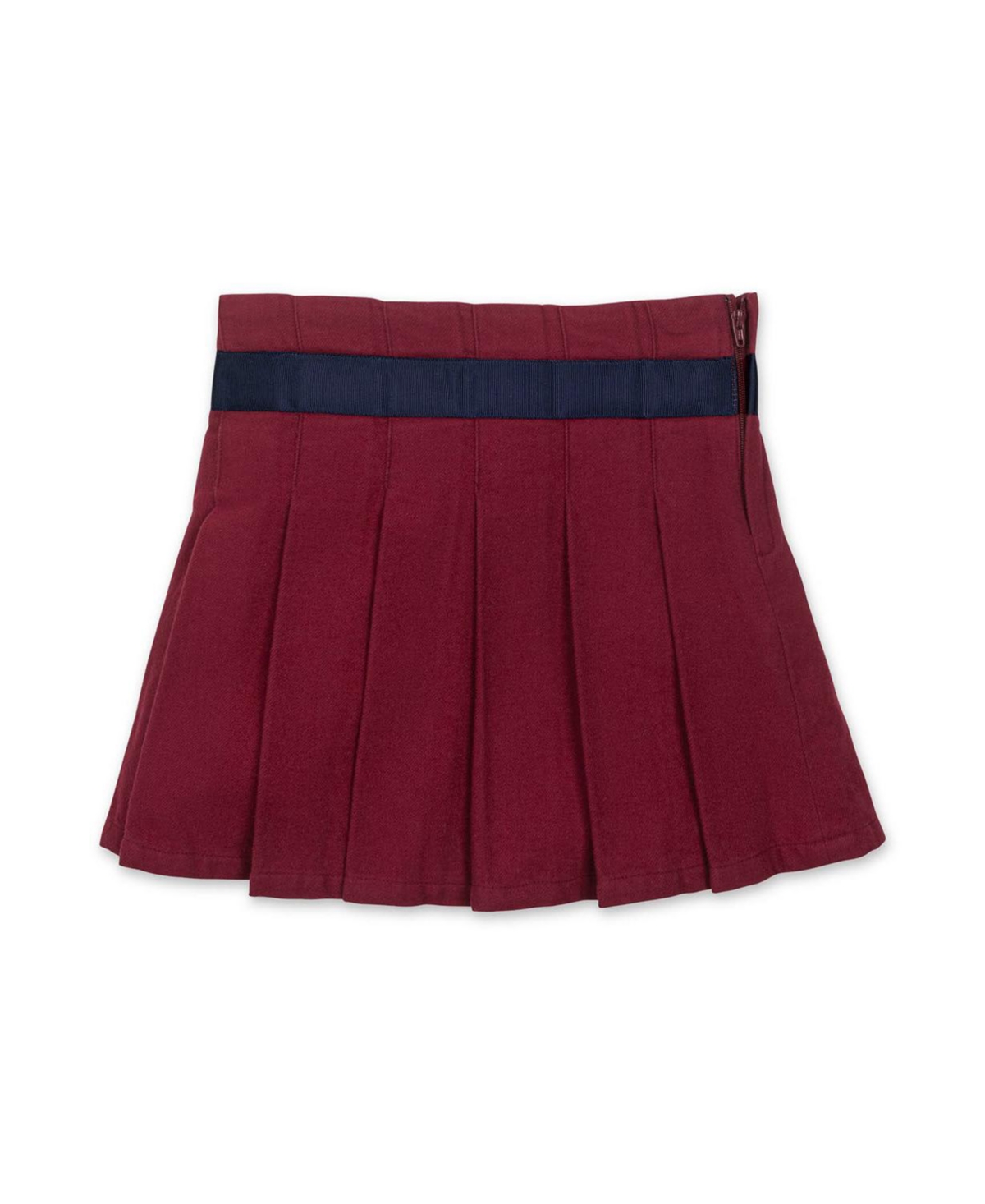 Hope & Henry Little and Big Girls' Organic Brushed Cotton Pleated Skirt with Bow