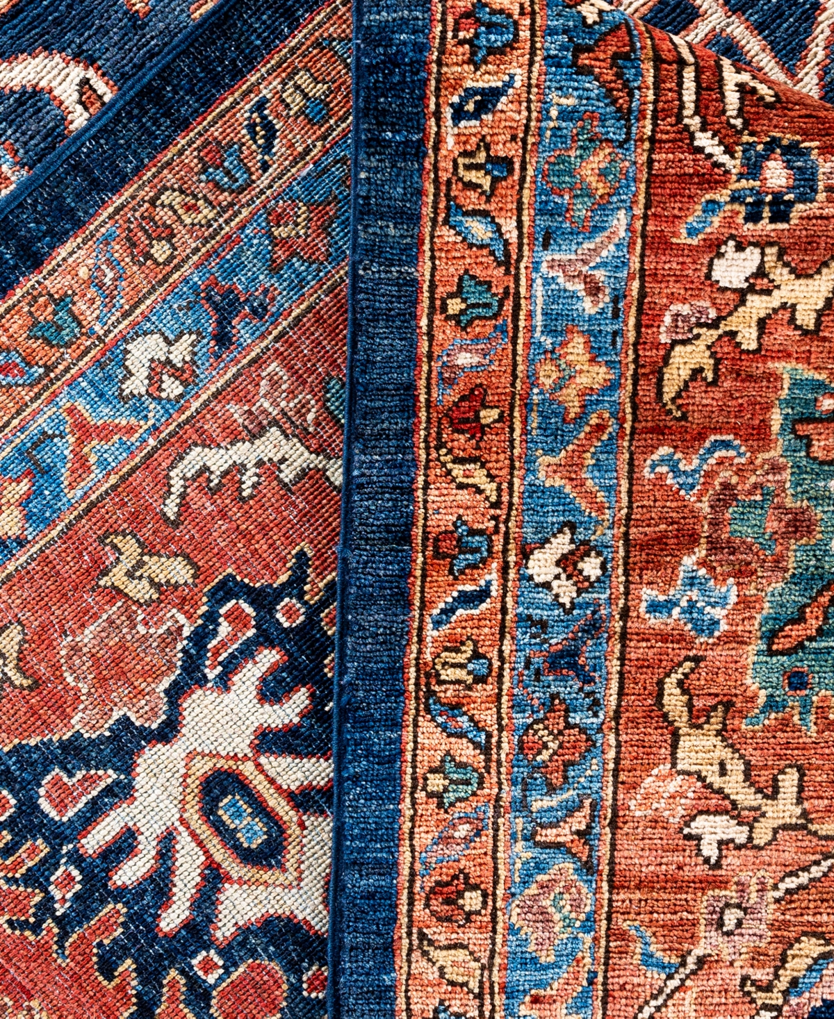Adorn Hand Woven Rugs Serapi M0103-80 10'x13'8" Area Rug In Blue
