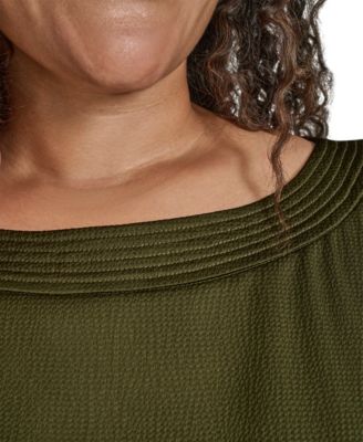 Plus Size Cap Sleeve Midi Dress