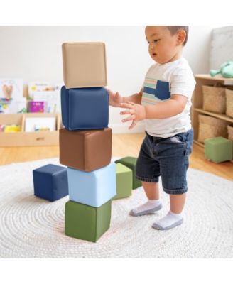 SoftZone Patchwork Toddler Blocks, Assorted, 12-Piece